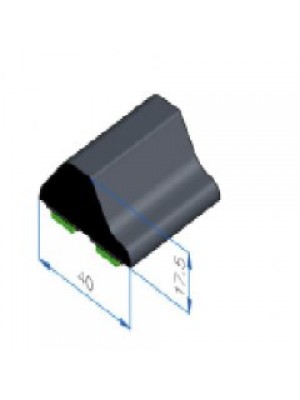 ΤΡΙΜ 40mm ΜΑΥΡΟ, ΠΑΧΟΣ: 18mm (ΚΟΥΛΟΥΡΑ 12,5 ΜΕΤΡΩΝ-τιμή/μέτρο)