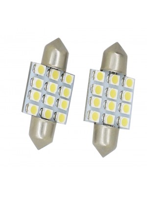 LED ΑΠΛΑ ΣΩΛΗΝΩΤΑ 12V 12pcs FLUX 36mm