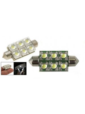 LED ΑΠΛΑ ΣΩΛΗΝΩΤΑ 12V 6pcs FLUX 39mm