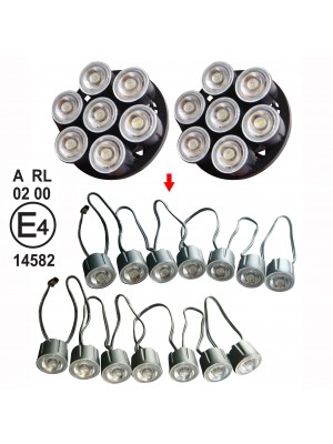 ΦΑΝΟΙ ΣΕΤ 7 LED ΣΤΡΟΓΓΥΛΑ 25mm 7τεμ